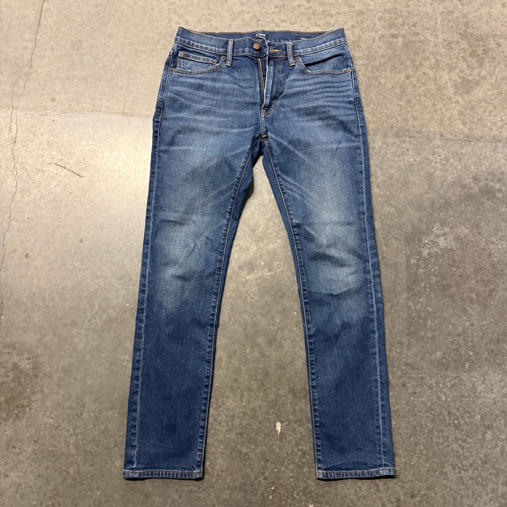 J.Crew Flex Slim Mens Jeans 31x32 Medium Wash Blue Denim Pants 4414